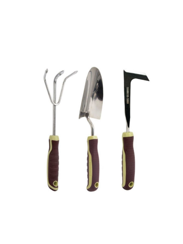 Conjunto de ferramentas de jardim de aço inoxidável 3pcs